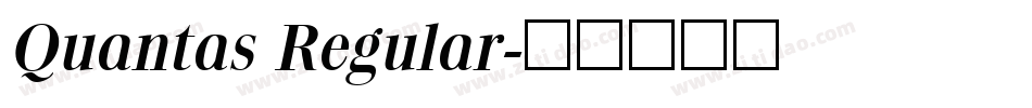Quantas Regular字体转换